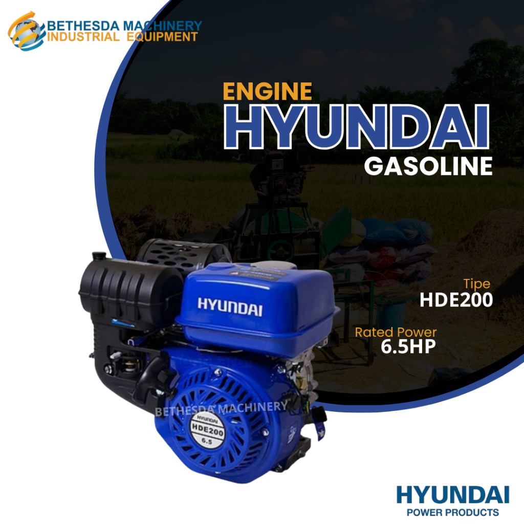 Mesin penggerak Hyundai 5.3 Hp 4 kw Mesin Serbaguna Type HDE 200 - HYUNDAI MESIN