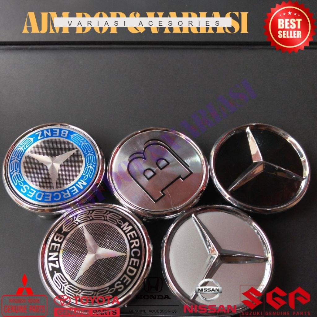dop roda tutup dop velg mersedes banz diameter 7.5cm variasi