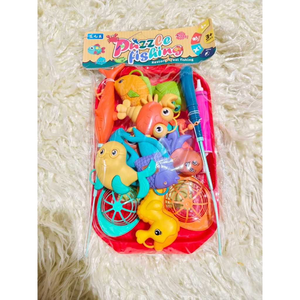 Mainan Anak - anak Pancing ikan Edukasi Set Lengkap Ada Kolam Pancing Ikan Melatih Ketangkasan Anak
