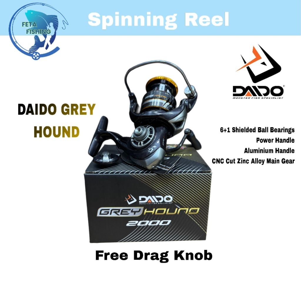 Reel Pancing Daido Grey Hound 1000 2000 3000 4000 6000 Power Handle