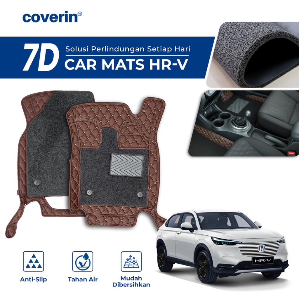 Coverin Karpet Mobil HONDA HRV 7D Premium Custom Fit Anti Slip + FREE Bagasi