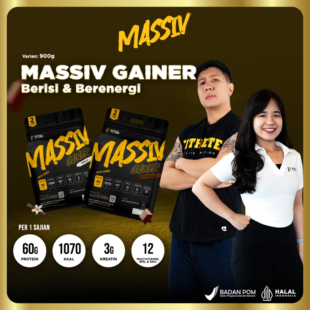 FITlife Massiv Gainer 2 lbs 900 gram (MPro Upgraded)
