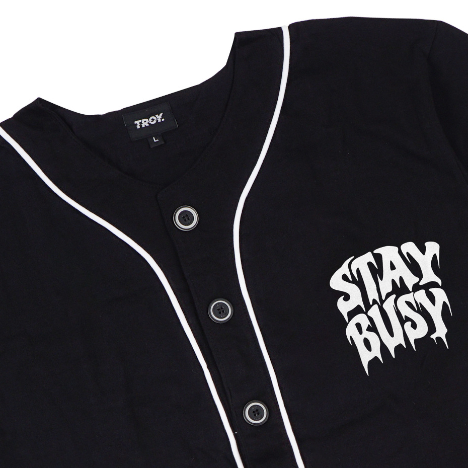Troy Company Jersey Baseball Tshirt Black Meltdown - Kaos Jersey Baseball Hitam BT 2227
