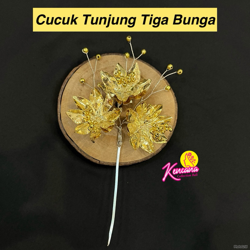 Cucuk Tunjung 3 Bunga / cucuk bunga mas bali