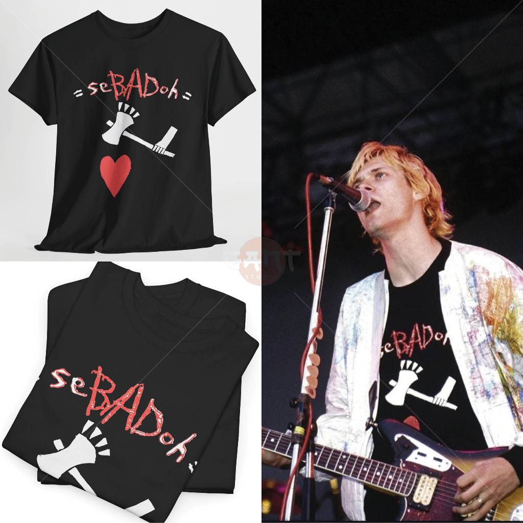 Kaos Band Unisex Sebadoh Kurt Cobain Nirvana Vintage 90s – Sablon Discharge Premium