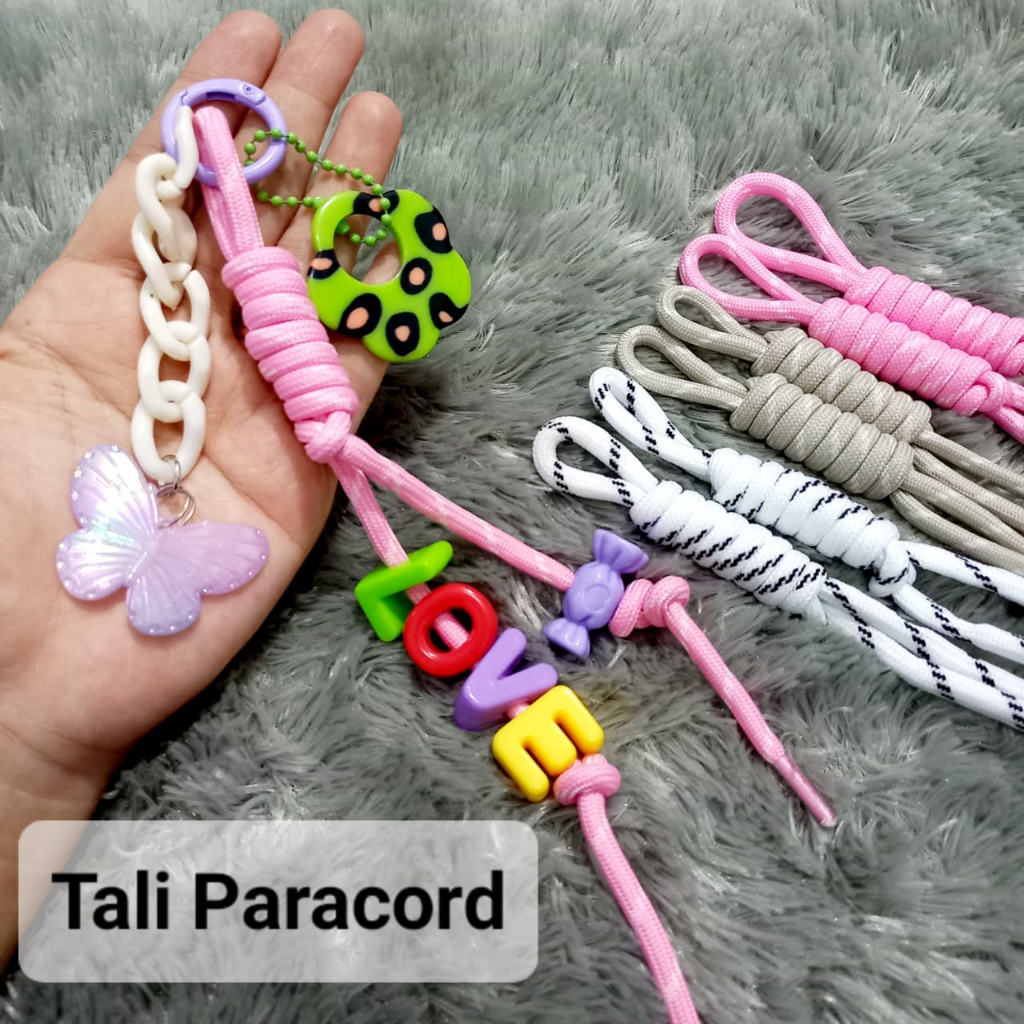 Tali Paracord Di Jual 4 Pcs Warna Random Tali Gantungan Diy TALI GANCI SIMPUL GANTUNGAN HP TALI SEPA