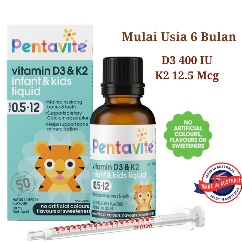 Pentavite Vitamin D3 & K2 Kids Liquid 30ml