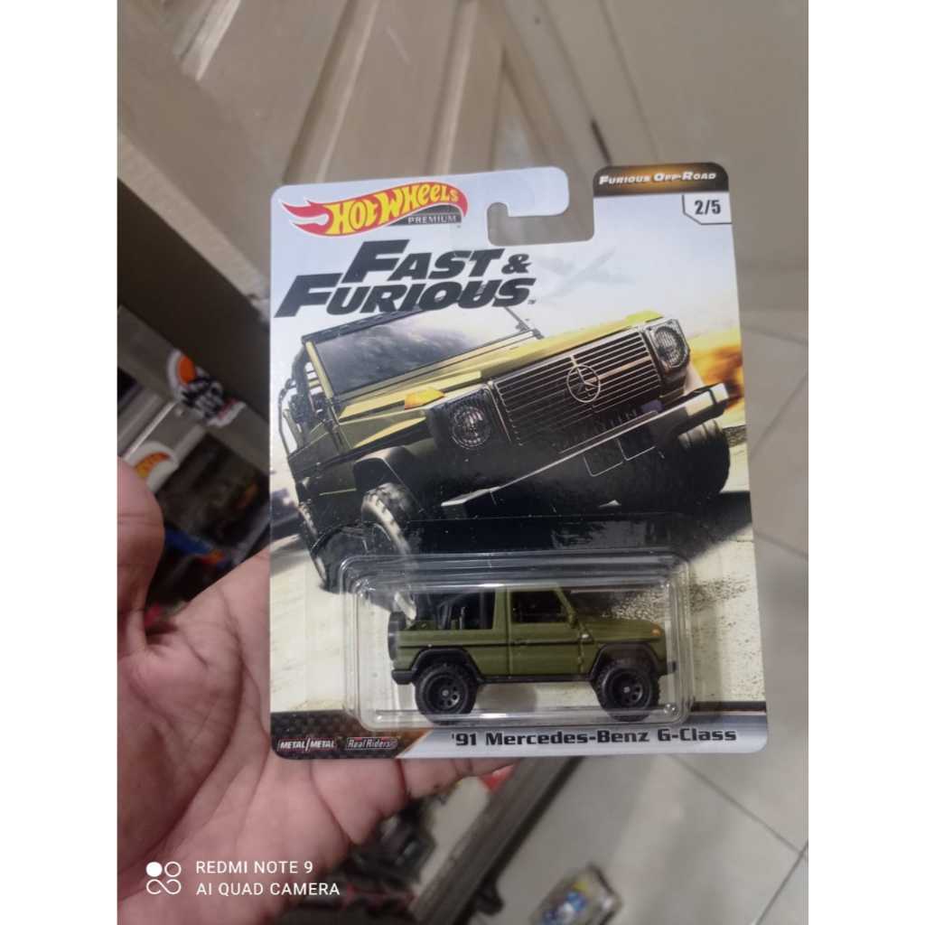 Hotwheels premium ban karet fast n furious 91 mercedes g class jeep