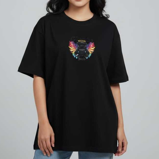 Tshirt Distro Koas Oversize Unisex Pria & Wanita Motif Boneka GIVENCHY Lengan Pendek Bahan Combed Ad