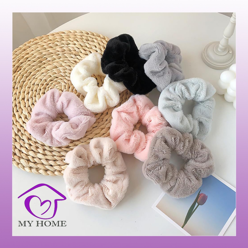MYH Scrunchie Hijab Satin Elastis Trendy || Ikat Rambut Scrunchie Warna-Warni Nyaman