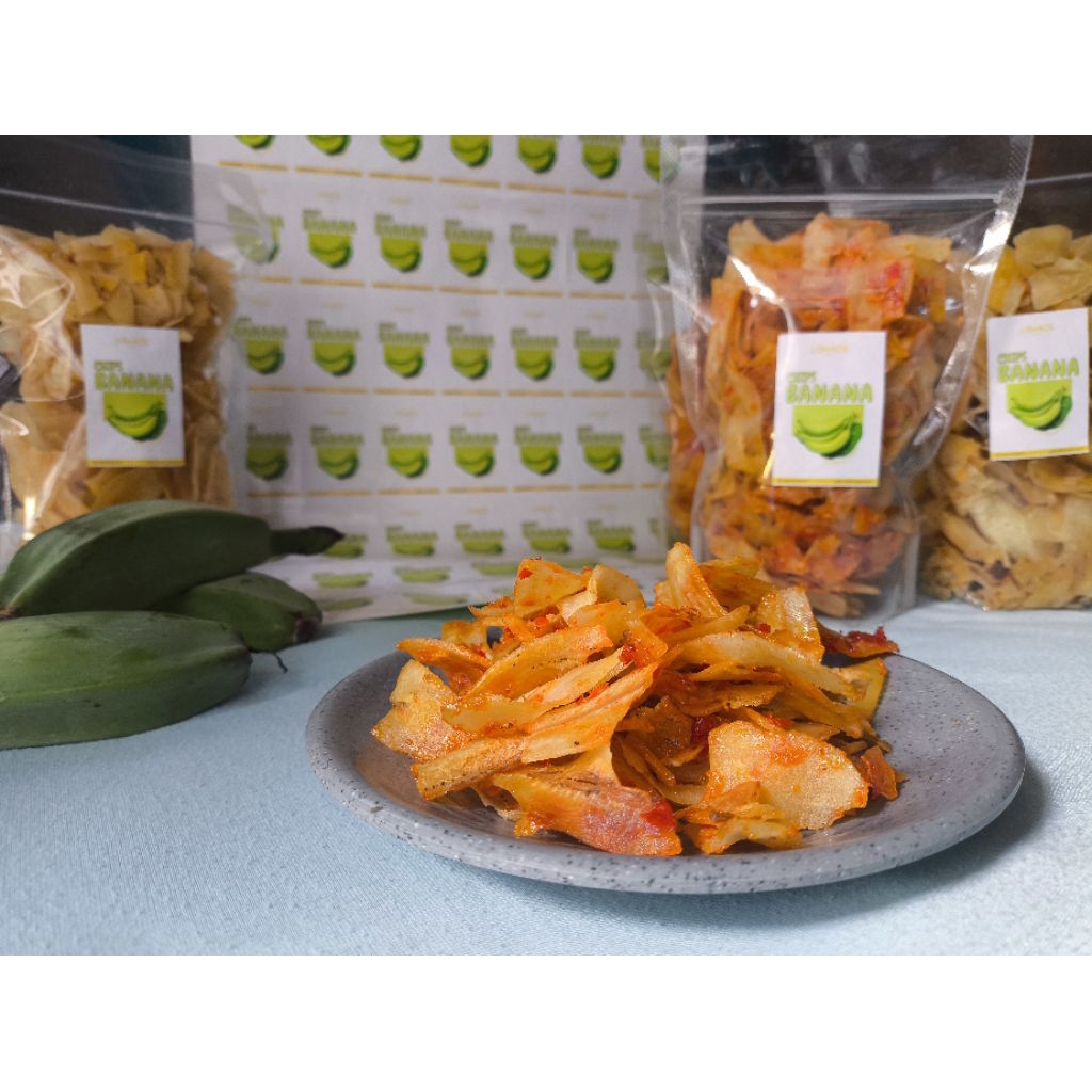 kripik pisang pedas manis