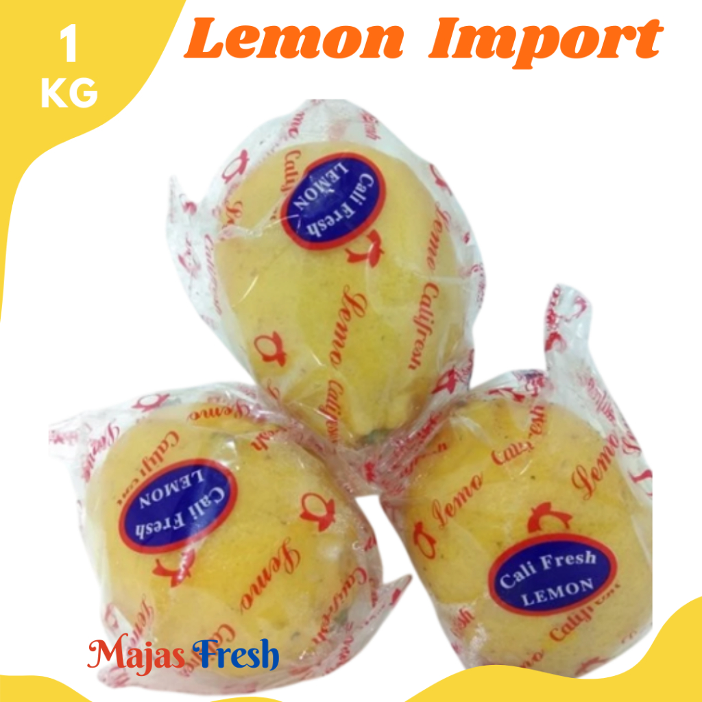 LEMON Import Segar - Buah Lemon California Import Fresh | 1.000gr [ Harga Per KG ]