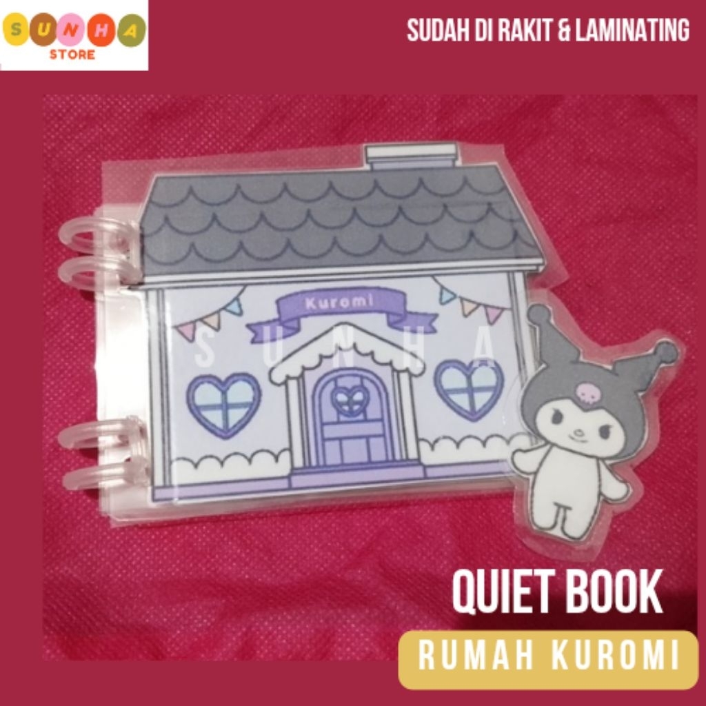 Quiet Book rumah kuromi / rumah rumahan kuromi sanrio kecil / paper doll kuromi home