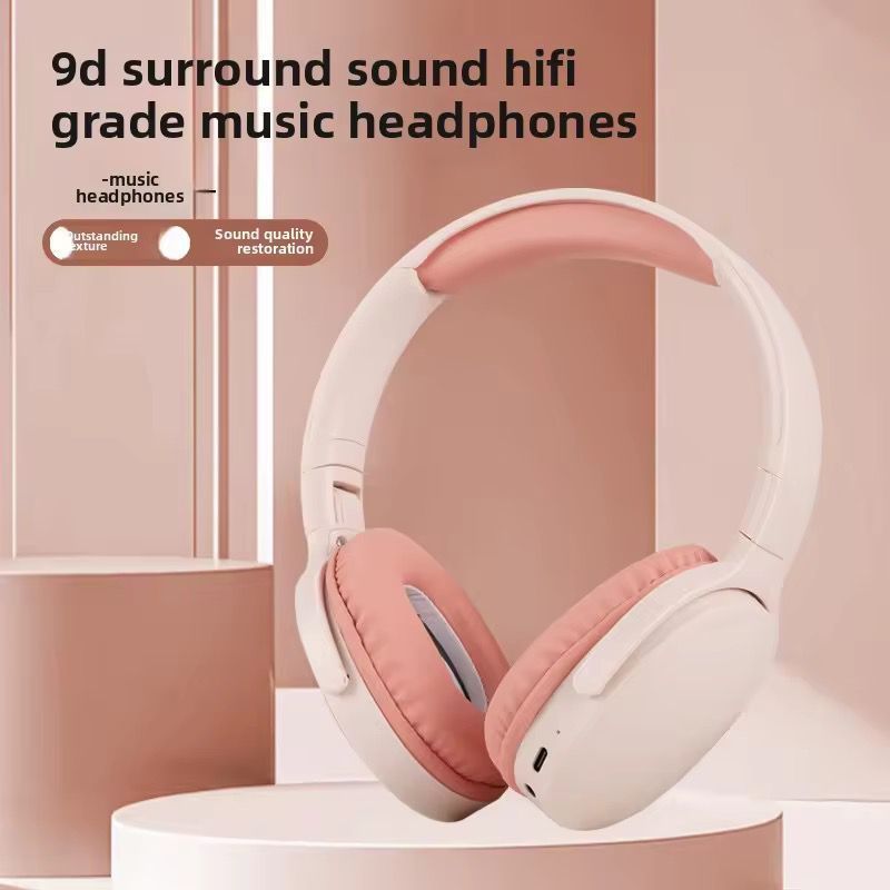 LUCKY Headset Bluetooth Wireless Headphone Gaming Musik Bass Stereo HiFi Surround Sound Mic