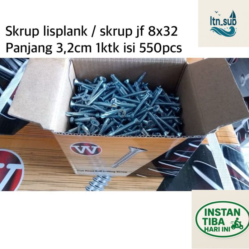 Skrup Conwood Merk W / Skrup Kalsiboard Ukuran 8x32 Isi 550Pc