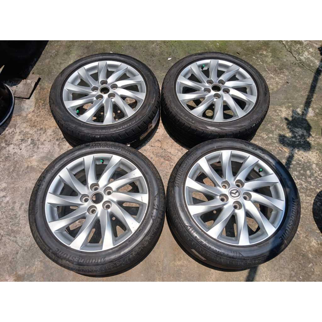Velg Mobil Bekas ORIGINAL MAZDA Ring 17 Baut 5x114 + BAN 215 50 R17