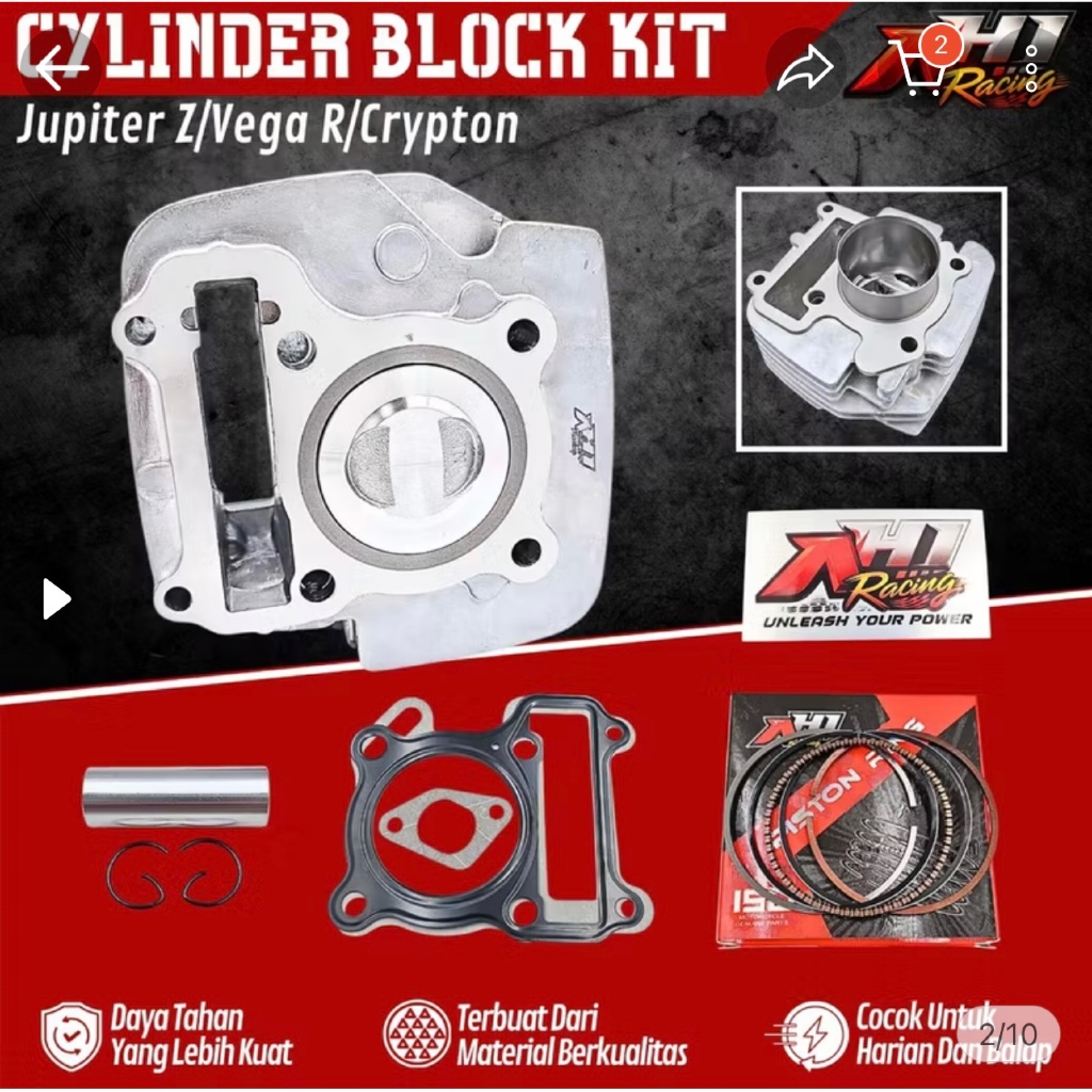 ￼Boring Block Blok Seher Bore Up AH1 Vega R New Jupiter Z Old Burhan Bore Up 55 58.5 Mm AH1 Racing