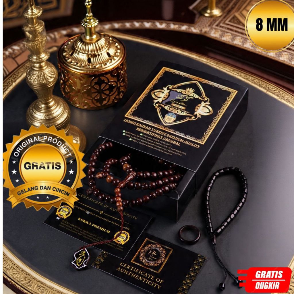 Tasbih Kokka 8 MM Asli Premium Tasbih Kokka Murah Tasbih Kokka Turki Tasbih Kokka Bersertifikat Tasb