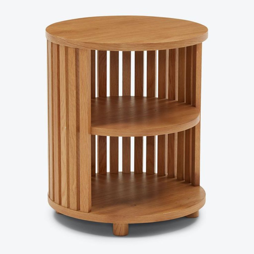 Nakas bulat model ruji / Nakas bulat minimalis kayu jati / nakas samping tempat tidur / Nakas elegan