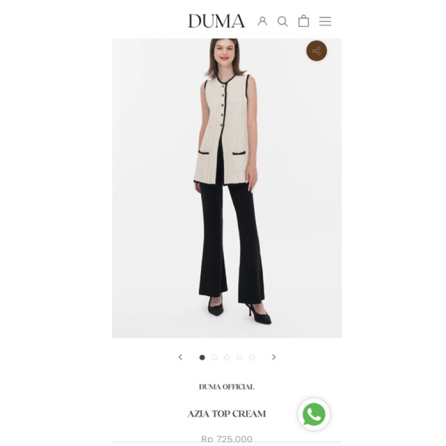 Preloved DUMA Azia Top Cream