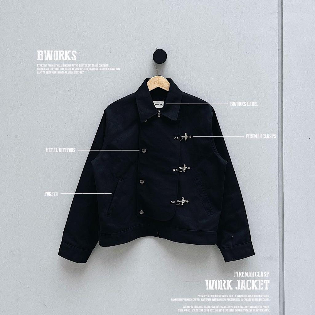 BWORKS FIREMAN CLASP WORK JACKET