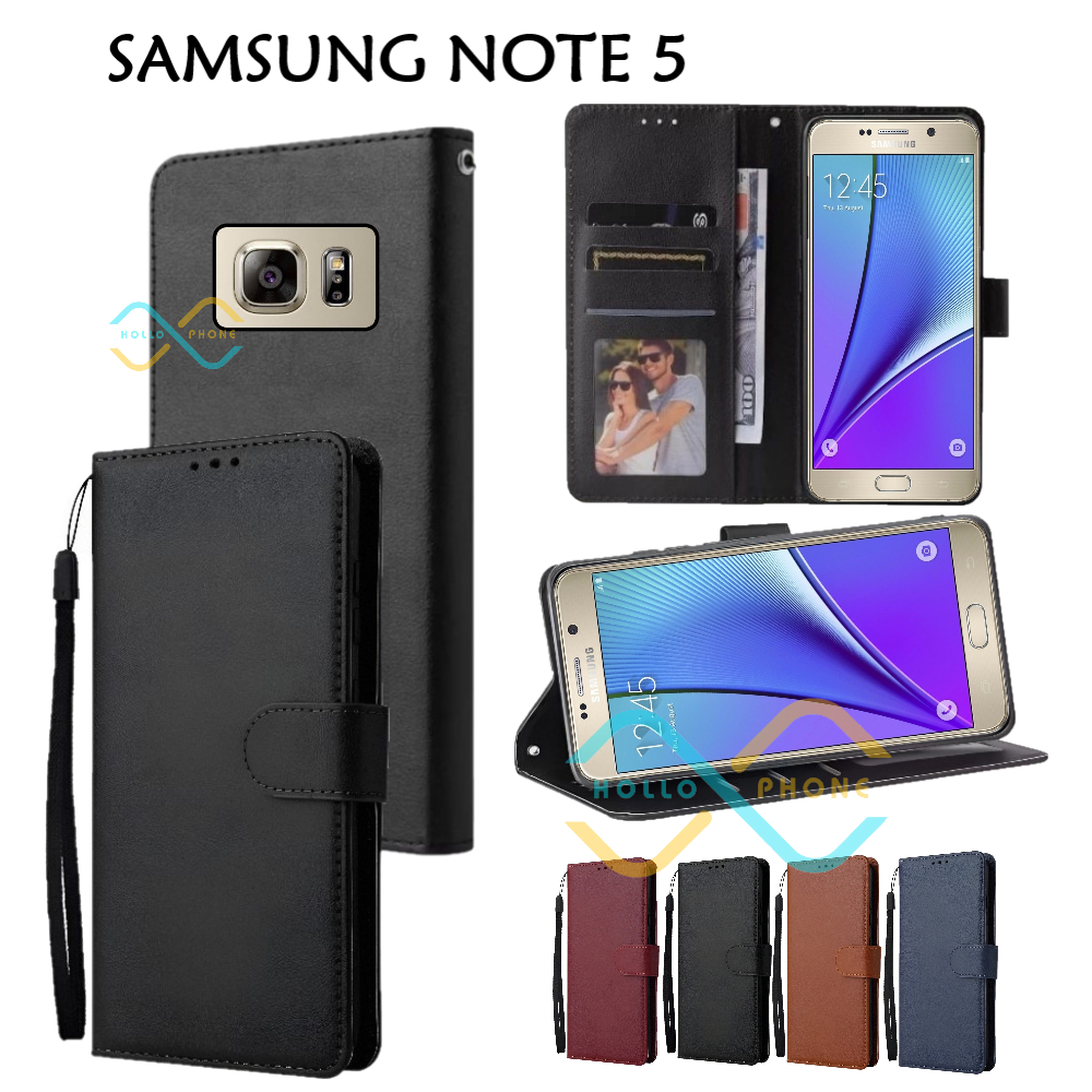 Flip Case Samsung Note 5 Dompet Wallet Leather Case Premium Casing Hp Samsung Note 5