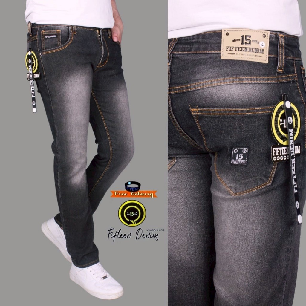 FIFTEEN DENIM - Celana Jeans Pria Slim Fit Streetch Original New Fifteen Denim / Celana Pria Jeans