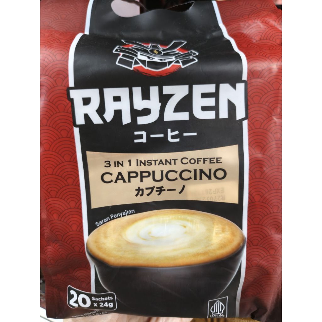 Kopi Instant Jepang Rayzen 3in1 Cappuccino isi 20 sachet @24gr