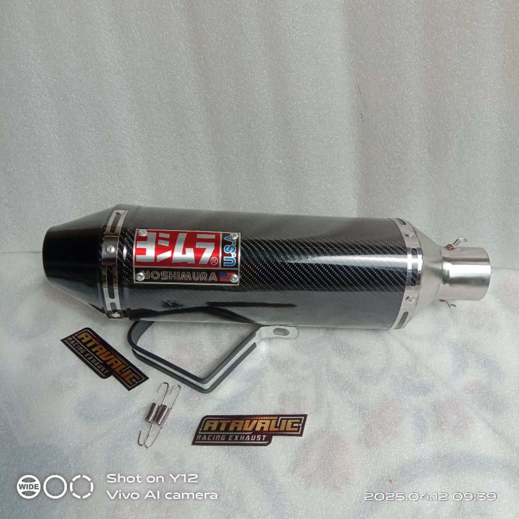 Silencer Knalpot Racing Bass Adem Yoshimura USA Karbon inlet 50mm +DB killer for Sonic 150 CBR 150R 