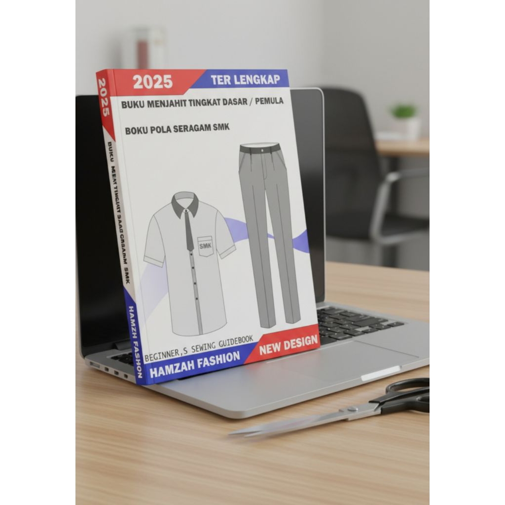 buku pola jahit dasar lengkap seragam smk