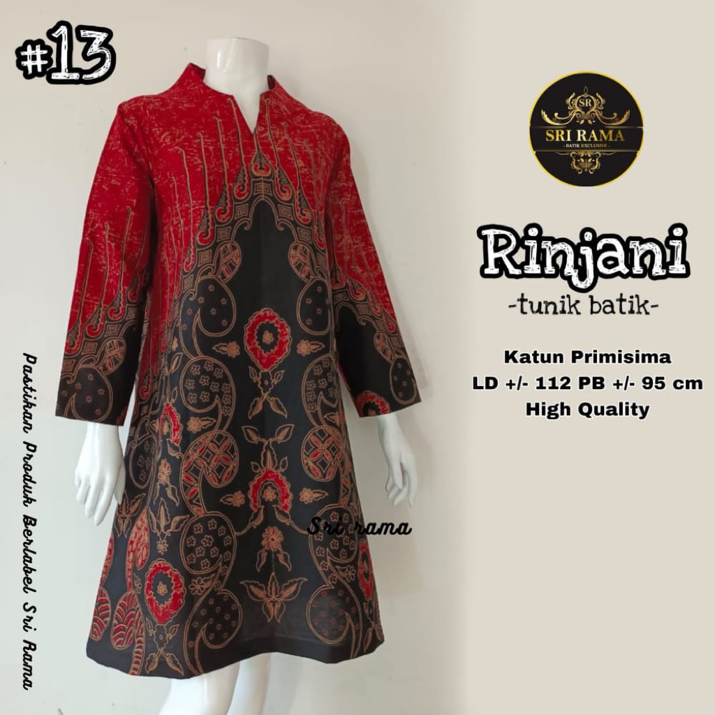 Rinjani tunik batik premium by Sri Rama