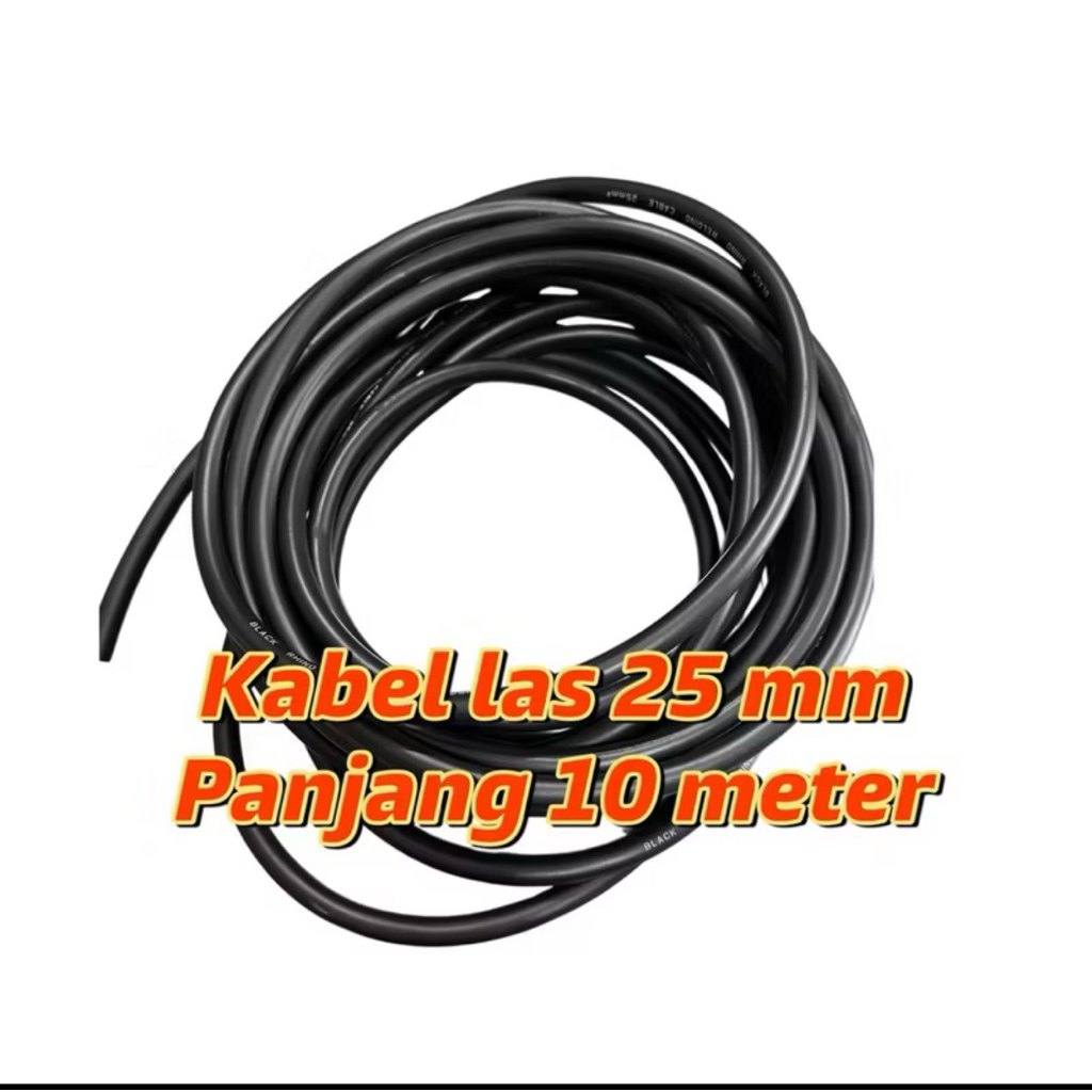 Kabel las 10 meter 25 mm RHINO kabel trafo las listrik welding cable