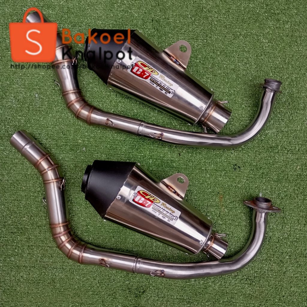 Knalpot CLD C7 inlet 38-50mm Saringan Full untuk Beat Karbu / Beat Fi / Genio / Scoopy / Mio sporti 