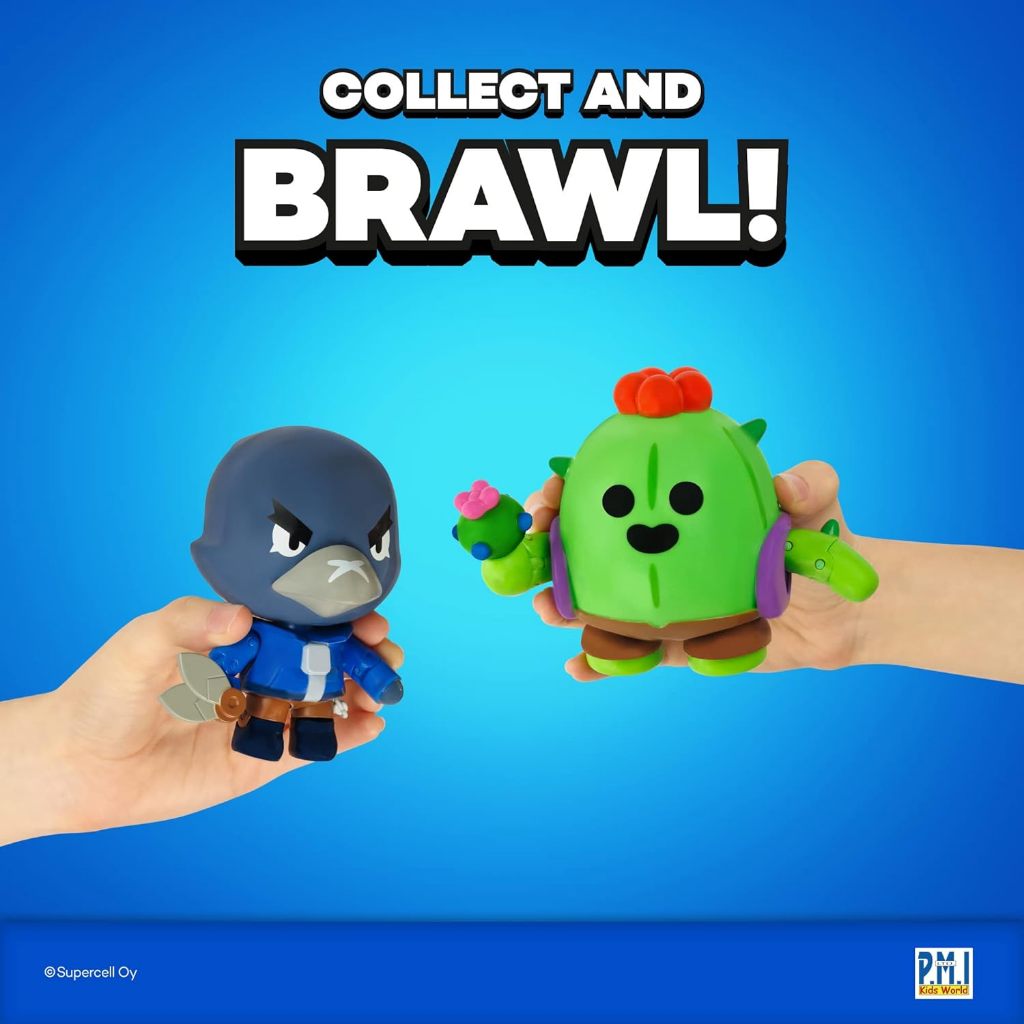 Brawl Stars Action Figures | All Five 4.5-Inch-Tall Collectibles | Brawl Stars Toys and Playable Min