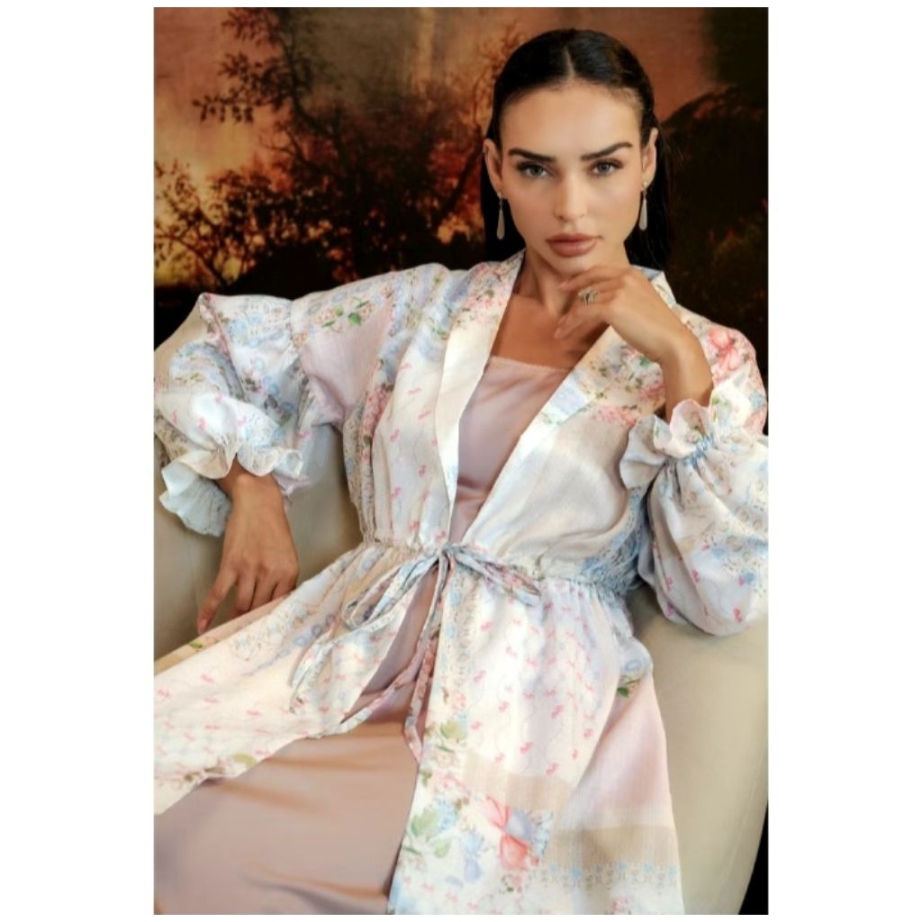 Benang Jarum Echantia drawstring long outer