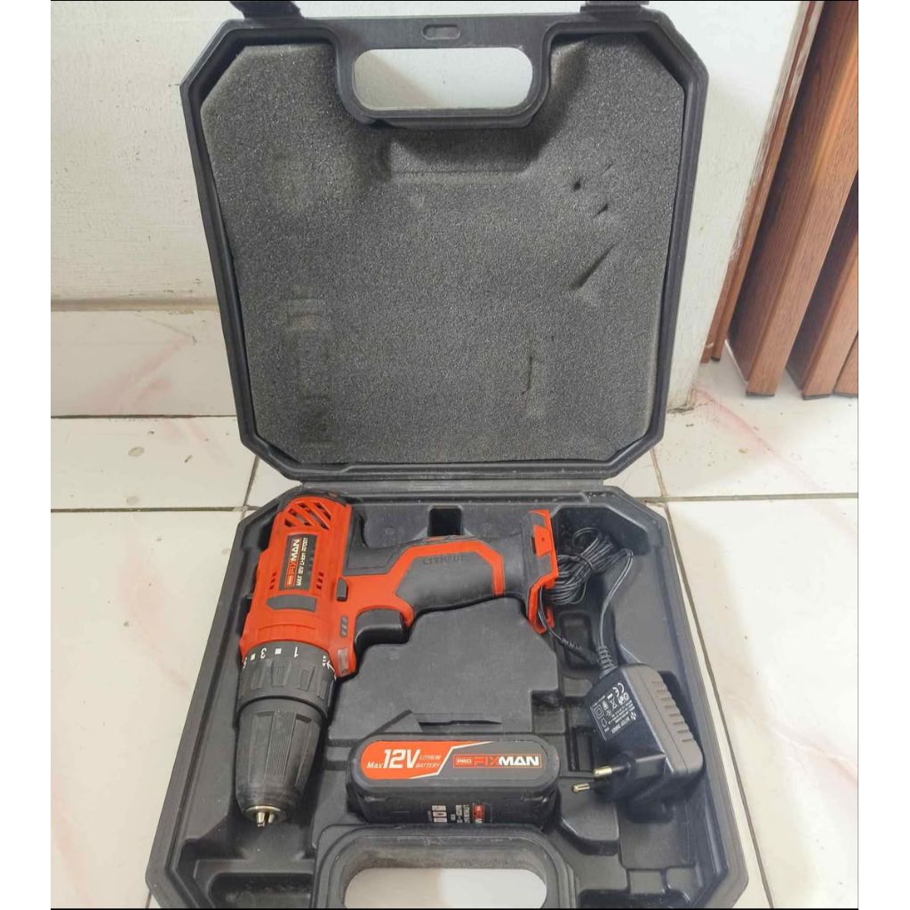 Bor Cordless 12 V Fixman R7001 – Lengkap - HARGA NETT