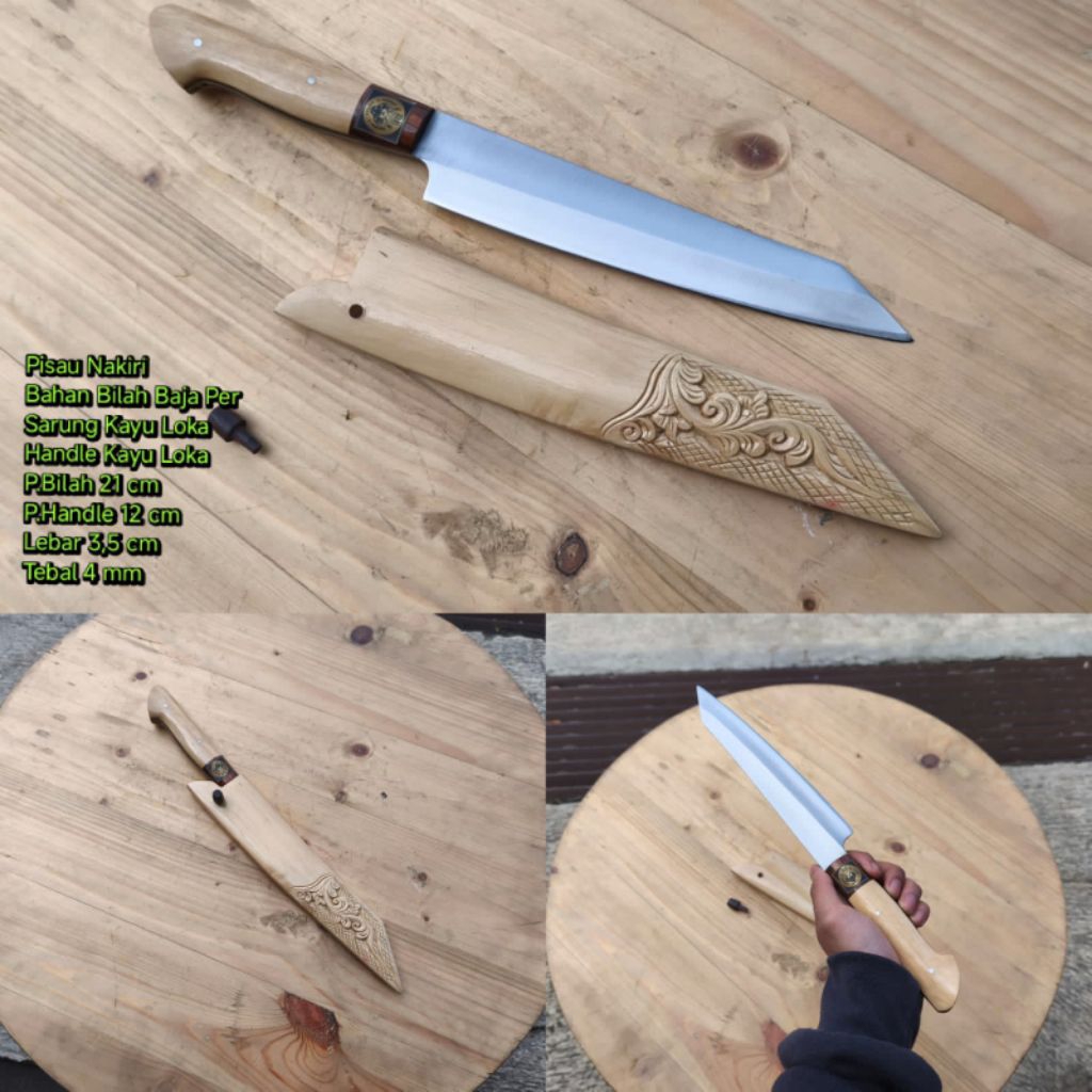 Terbaru Pisau Seset Daging Dapur Koki Sarung Cibatu Asli