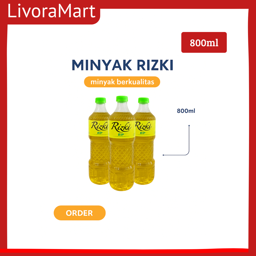 PROMO Hari Ini Minyak Goreng Rizki 800ml Murah