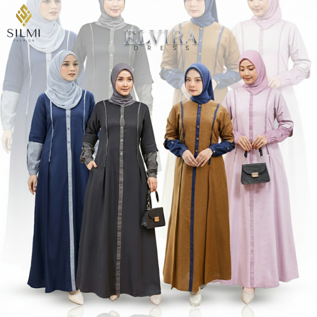 SILMI - Gamis Simple Remaja - Gamis Daily Remaja Elvira