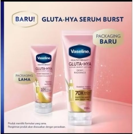 VASELINE GLUTA_ HYA Serum Burst Lotion _Dewi Radiance 200Ml
