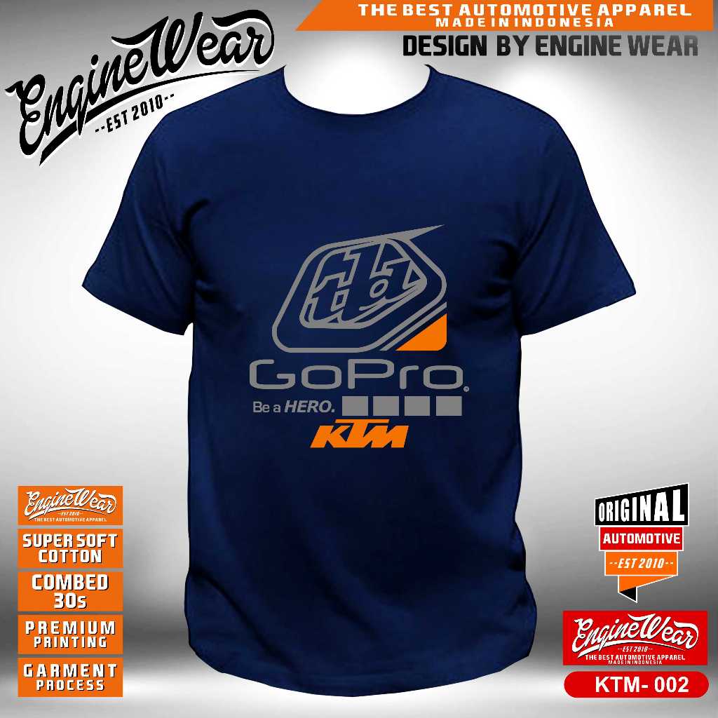 Kaos KTM racing T-shirt  motor cross baju motocross adventure racing kaos otomotif motor trail traba