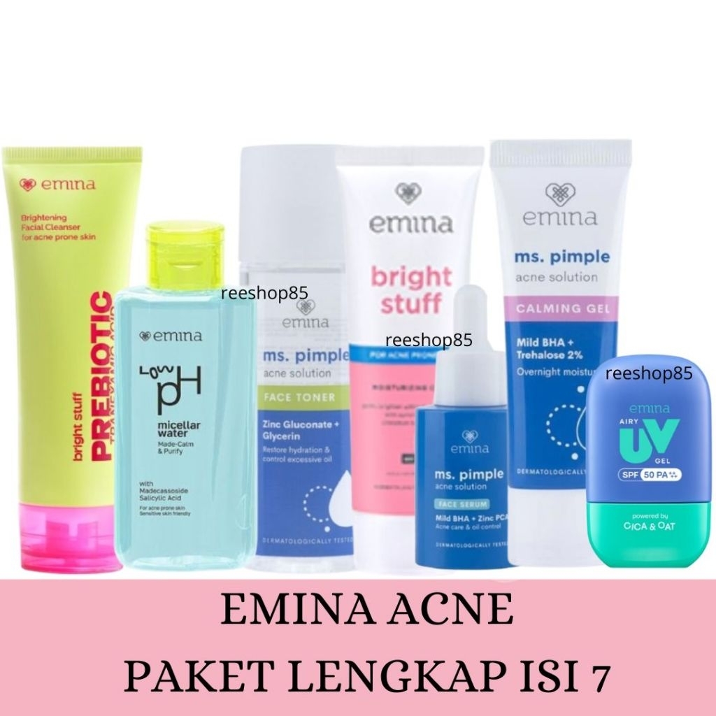 [LENGKAP ISI 7] EMINA Skincare Remaja 1 Set Lengkap Emina Bright Stuff Acne Prone