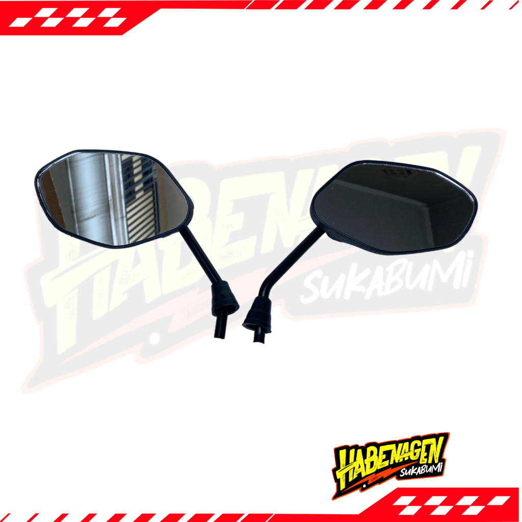 Kaca Spion Set Kanan Kiri Sepasang Honda Beat Karbu 2008 - 2012 Awal Old Non Fi Kvy Original Ahm