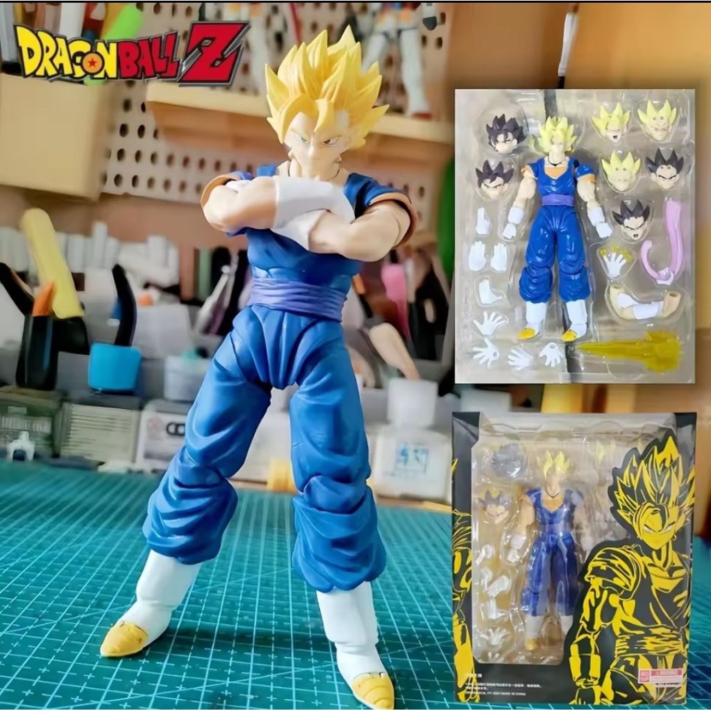 Shf Dragon Ball Z Action Figures Vegetto / Vegito 18cm Artikulasi Recast PVC Collection
