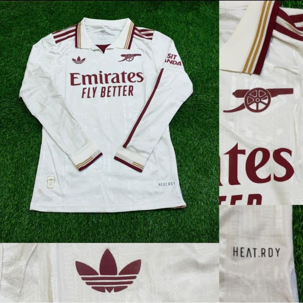 Jersey Kaos Baju Sepak Bola Arsenal Home Away 3rd Third Putih Player Issue Version Climachill Adizer