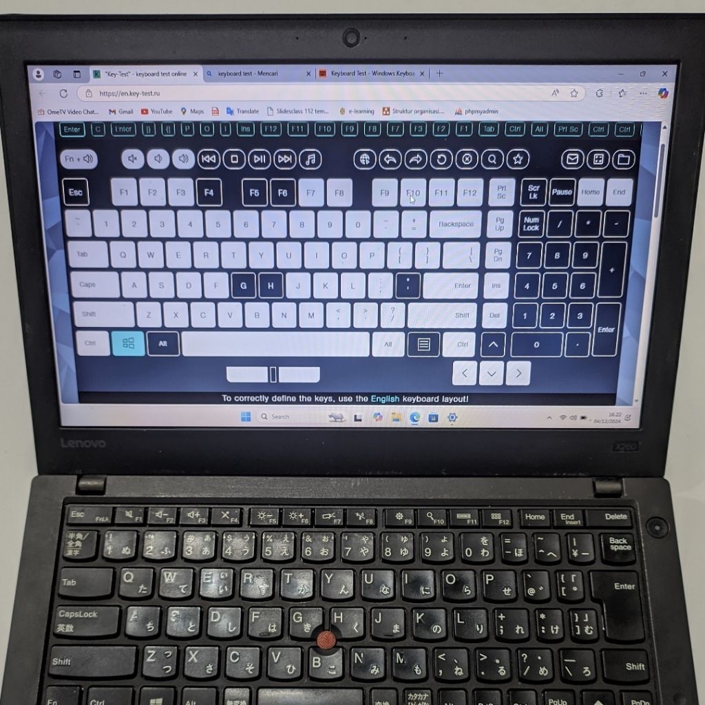 Lenovo Thinkpad X260 Kondisi Bekas