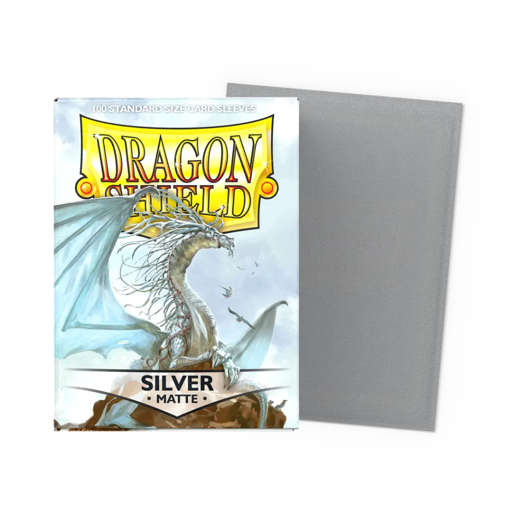 Dragon Shield Sleeve Standard Size Card Sleeve -  Silver Matte