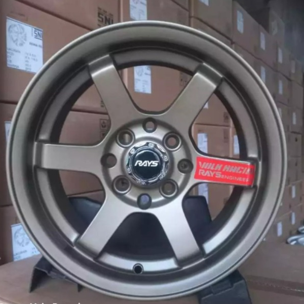 1 SET VELG TE37 SL BARU R14 hol 4 dbl vcd100/114 Lbr 6 ET 35 Wrn Bronze