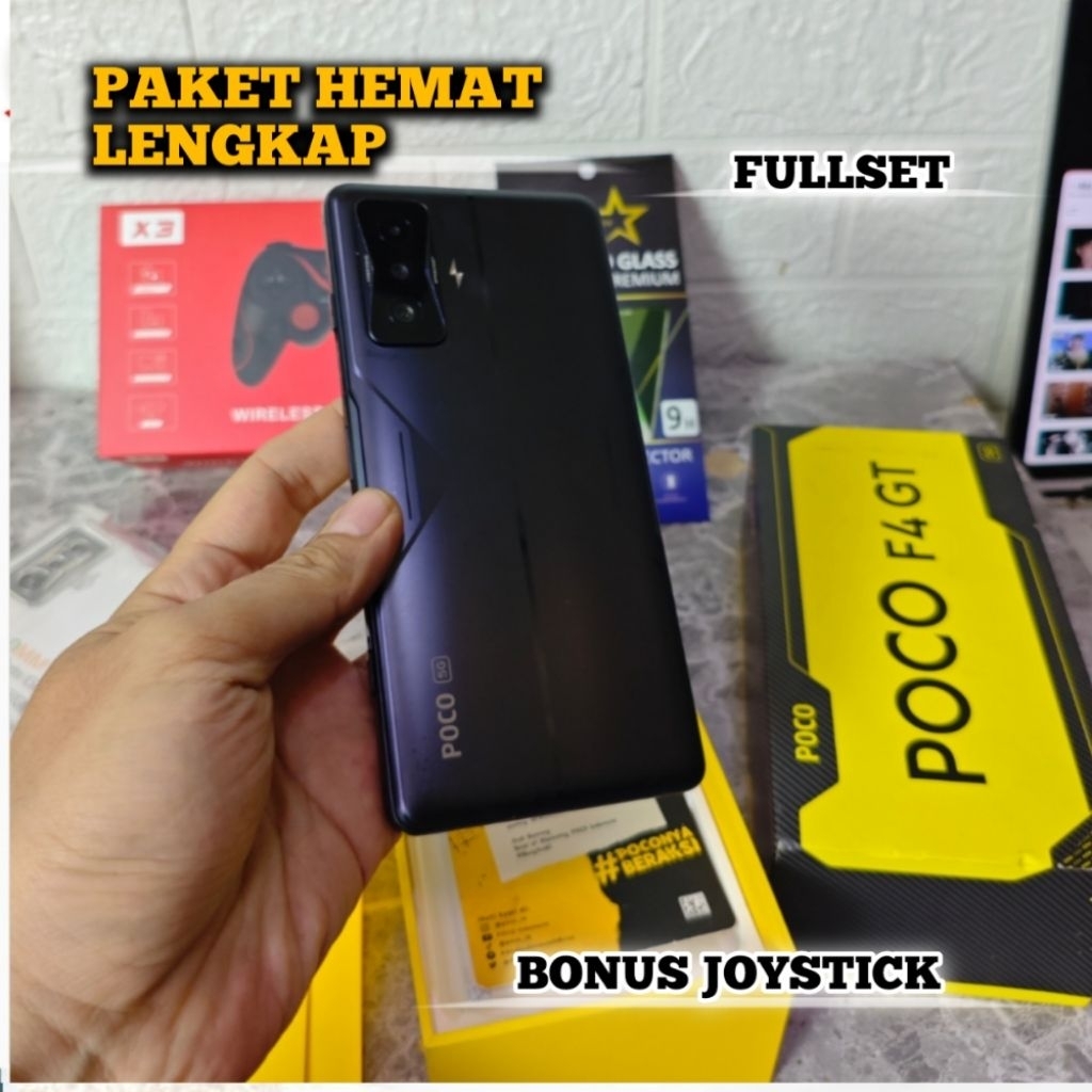 HP GAMING POCO F4 GT | 5G | RAM 12/256GB | BONUS JOYSTICK WIRELESS | SECOND ORIGINAL MULUS NO MINUS