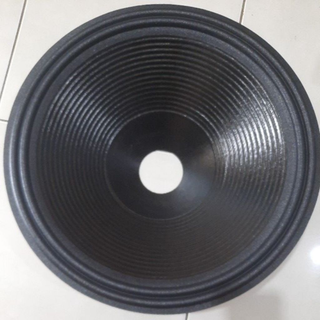 Daun Kertas Speaker 18inch lubang spull 3inch 2 gelombang motif garis